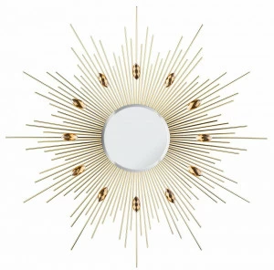 Зеркало-солнце металлическое с акриловыми стразами 49 см золотое Tomas Stern TOMAS STERN ДИЗАЙНЕРСКИЕ 00-3872581 Золото