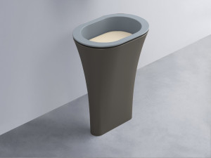 AMLA65-BR+AMPILO-LN+AMCOLO-FN Раковина Amedeo Ovale отдельностоящая cielo Enjoy + Amedeo