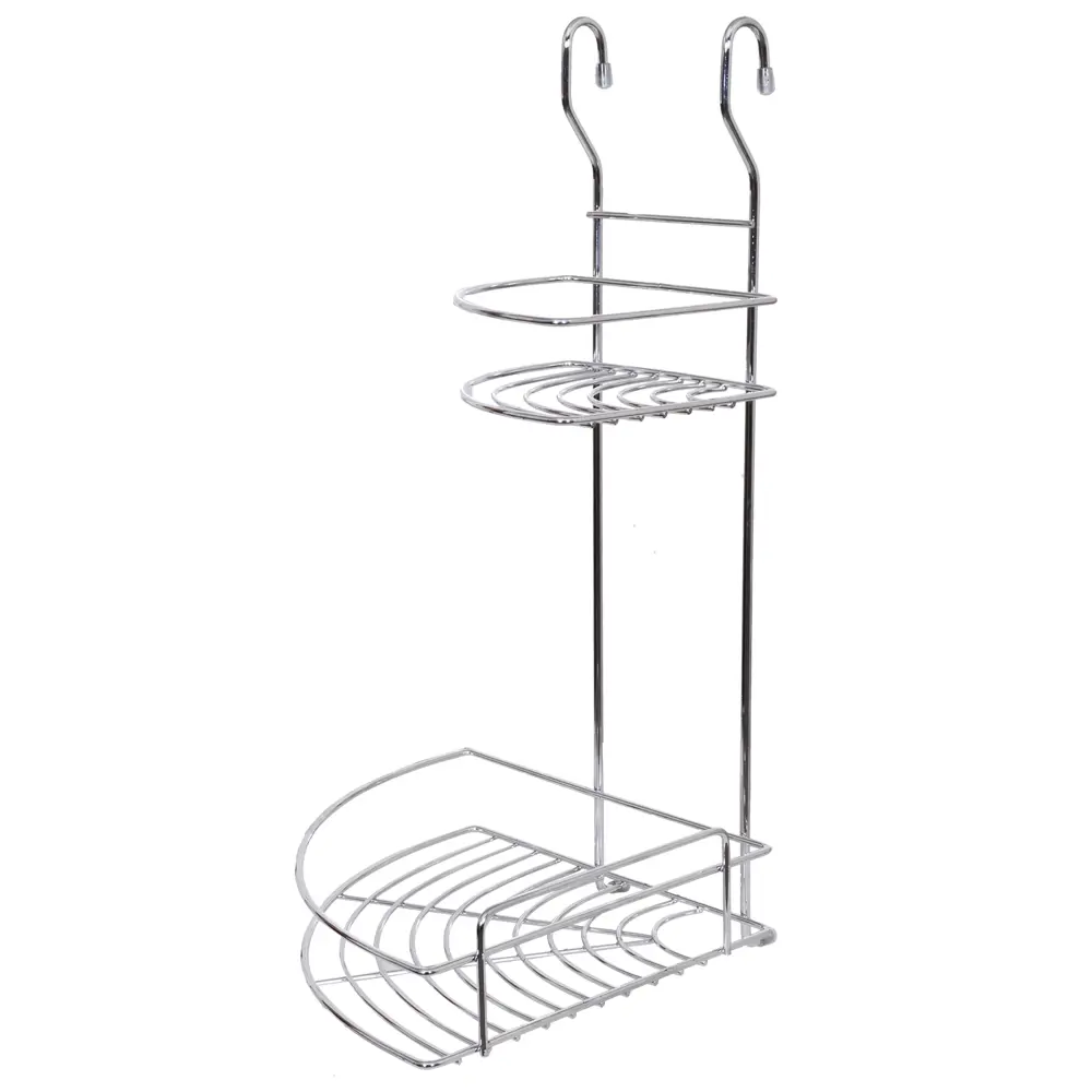 Полка угловая двухъярусная Delinia 23x23x44 см сталь цвет хром STLM-2073540