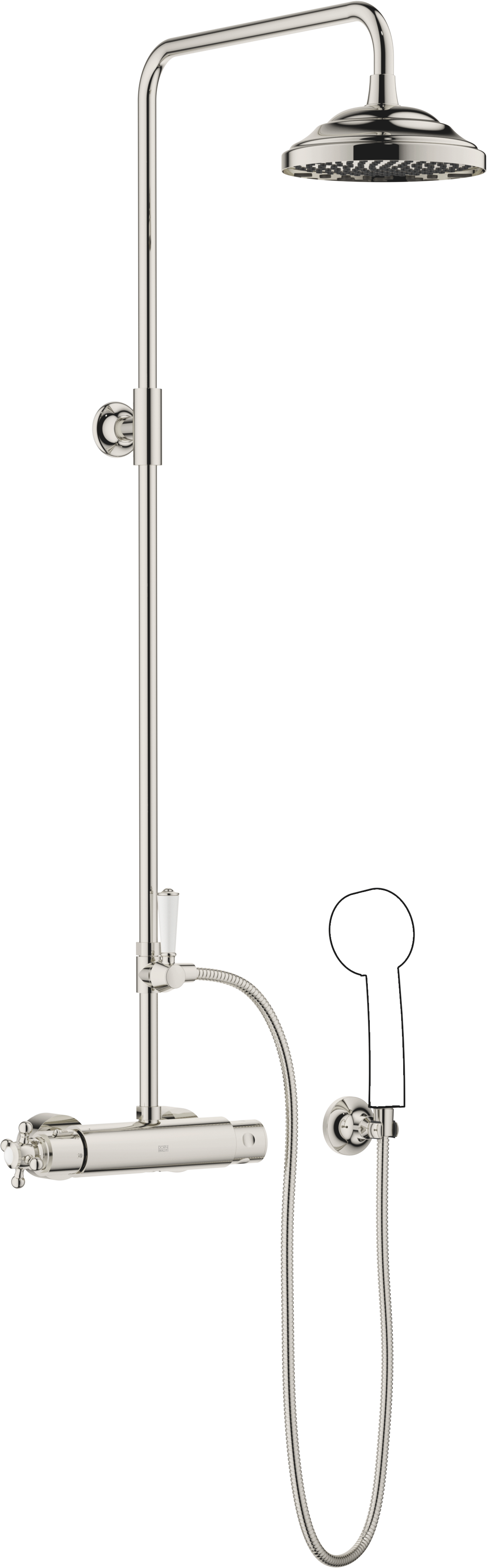 MADISON Showerpipe с термостатом для душа без ручного душа - Platinum