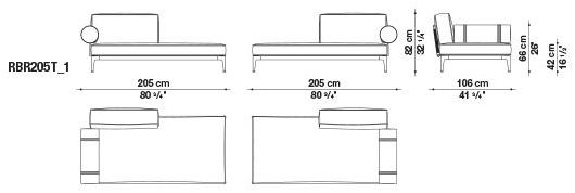 B&B Italia Outdoor 2-местный тканевый садовый диван Ribes sun-id-1372306 - Вид №29