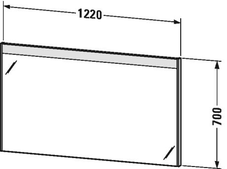 BR700402222 Brioso Зеркало с подсветкой Белый глянцевый декор Duravit - Вид №1