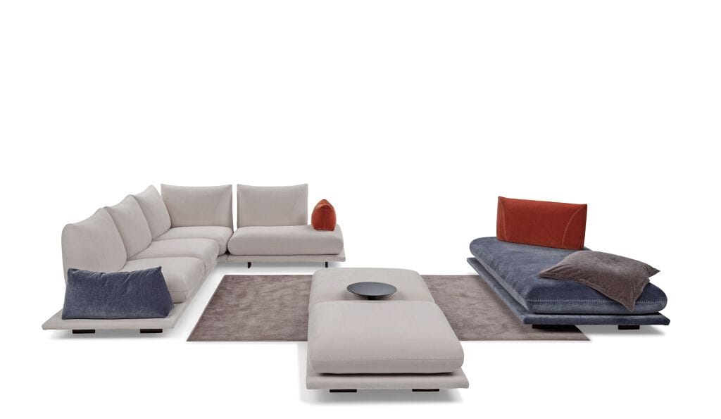 Мягкая скамейка из ткани Calia Italia Superior ARCH-00013905 - Вид №2