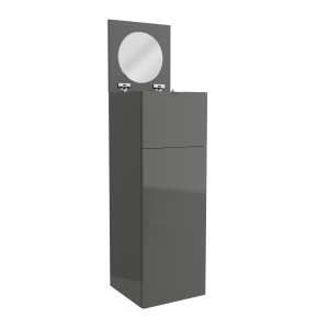 83442 SALGAR Комод ALLIANCE GLOSS GREY с дверным ящиком и складным зеркалом 352 x 1000 x 360 мм Глянцевый серый