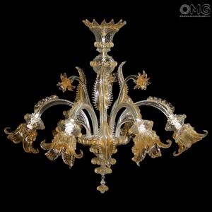 1281 ORIGINALMURANOGLASS Люстра Гибискус - Флорал - муранское стекло OMG  см