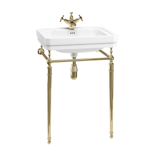 Burlington Современная раковина 580 мм с умывальником Regal Gold с 2-мя отверстиями под смеситель B1 2TH-T62 GOLD-T22A GOLD