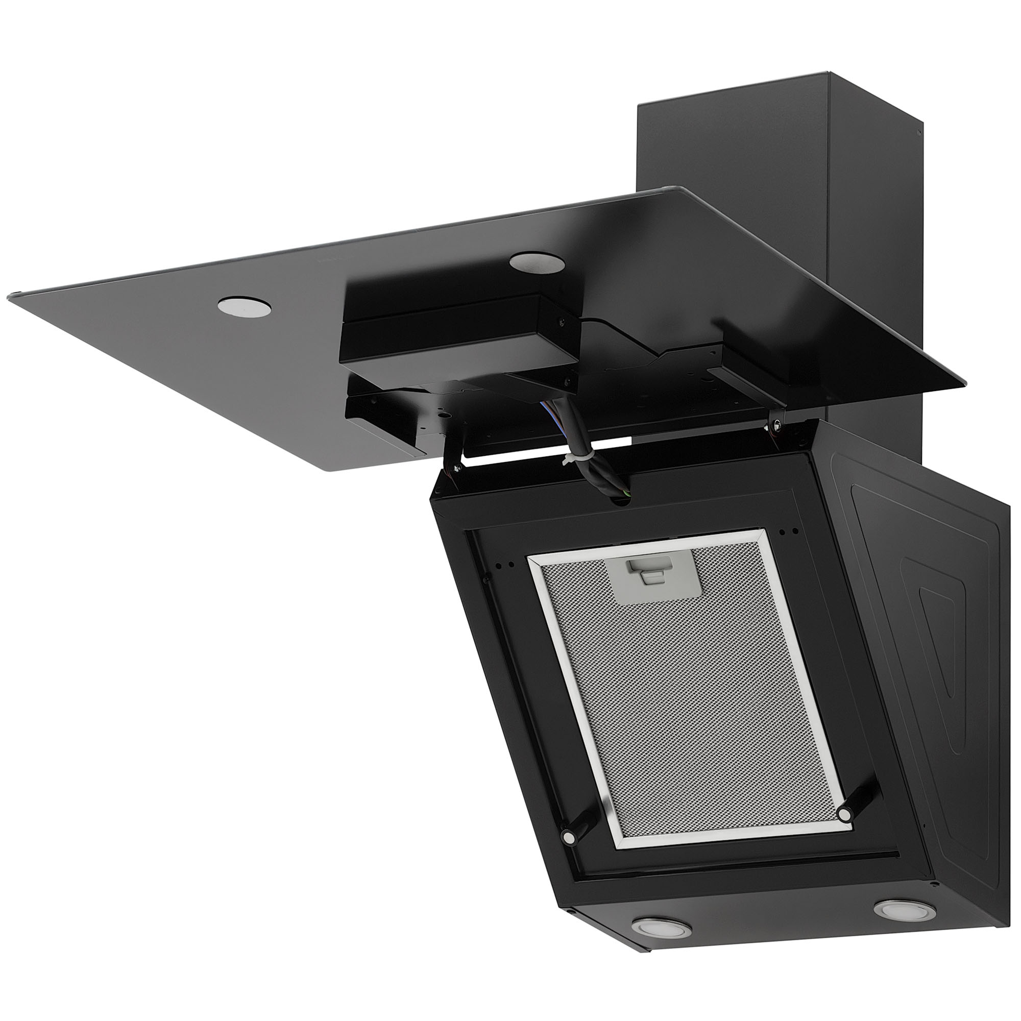 9238743 Вытяжка наклонная KRONA GABRIELE E 600 2 S черный/серебристый KRONA1 STDN-0109750 - Вид №6