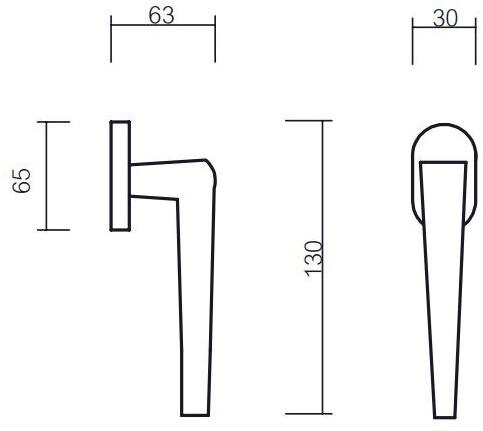 Pasini Оконная ручка из латуни dk Creola 1808  - Вид №1