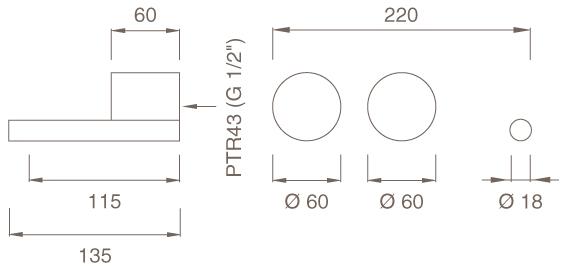 Ceadesign Группа из 2 смесителей открытого / закрытого типа Opus Ops 08 - Вид №1