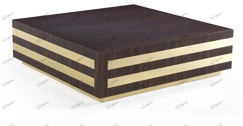 ETRO Home Interiors Низкий квадратный журнальный столик из эвкалипта  E.mer.231.a 