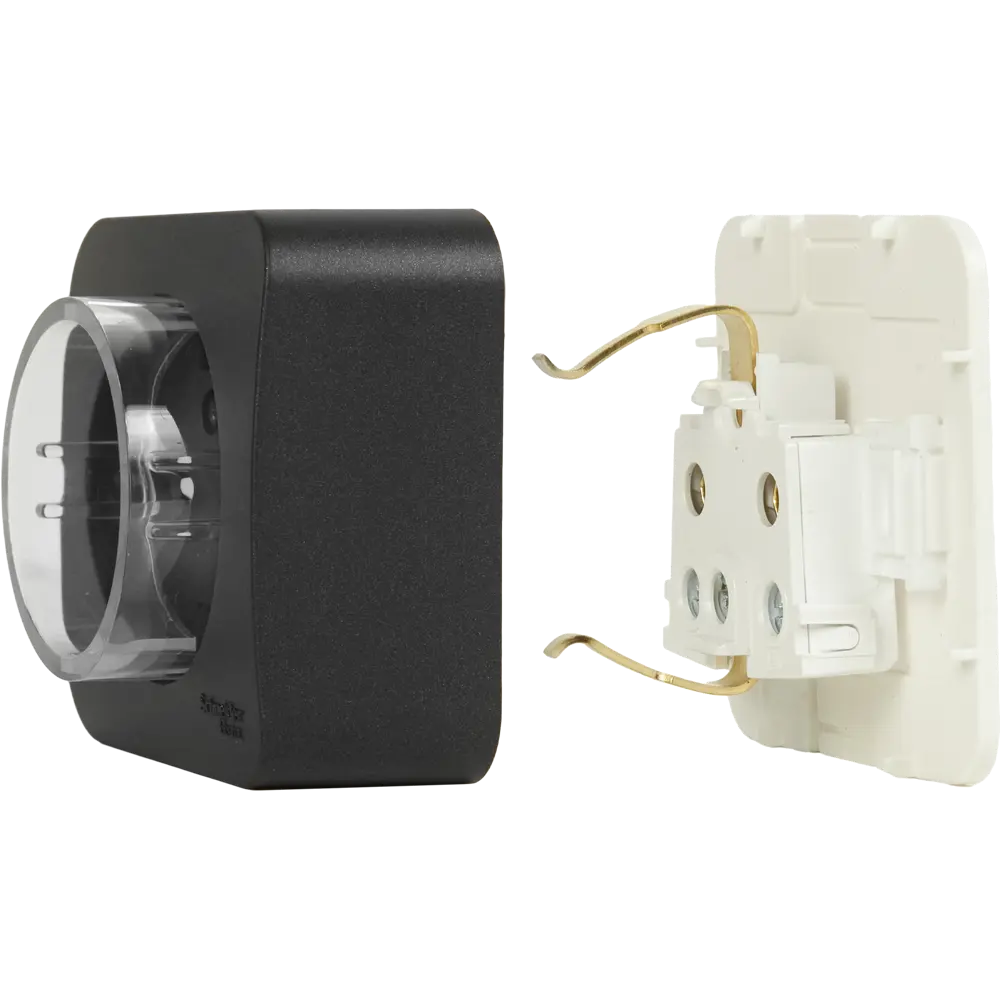 Розетка накладная Schneider Electric Blanca Компакт с заземлением цвет антрацит SYSTEME ELECTRIC STLM-2107671 - Вид №4