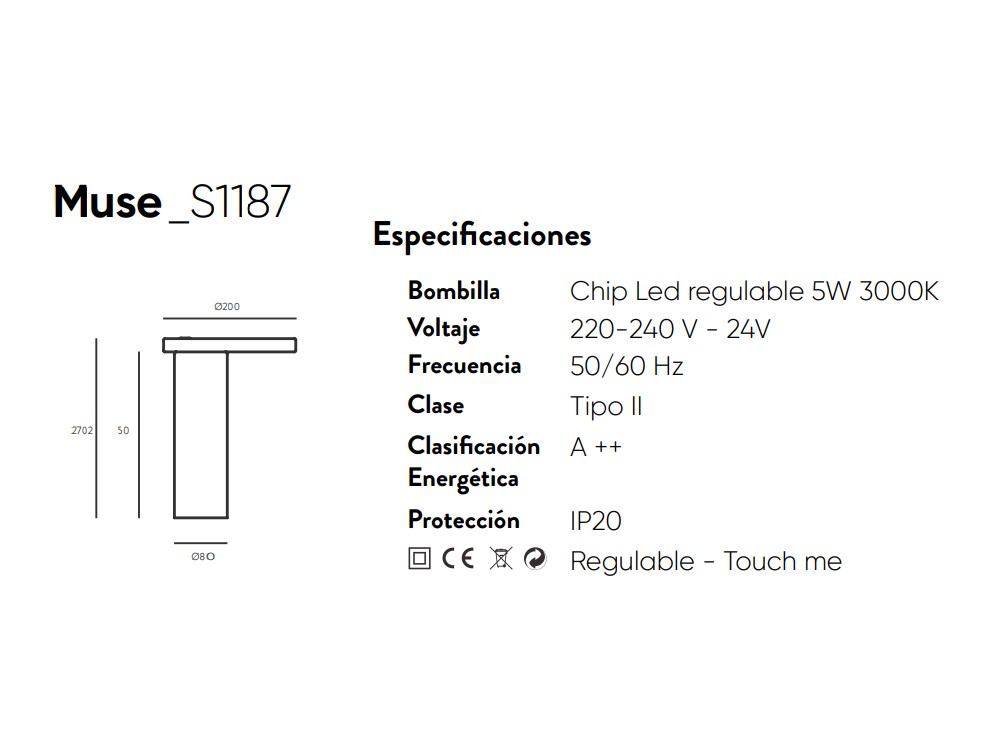 033281 Настольная лампа Aromas del Campo Muse