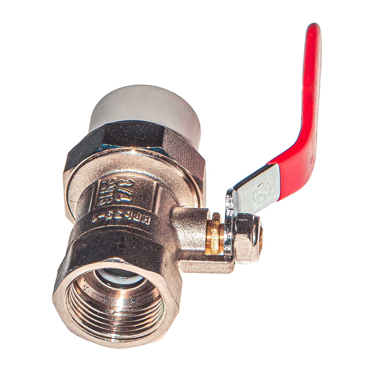 21102 Кран шаровой латунный под PPR 25x3/4 внутренняя резьба с полусгоном LAB.Space  - Вид №4