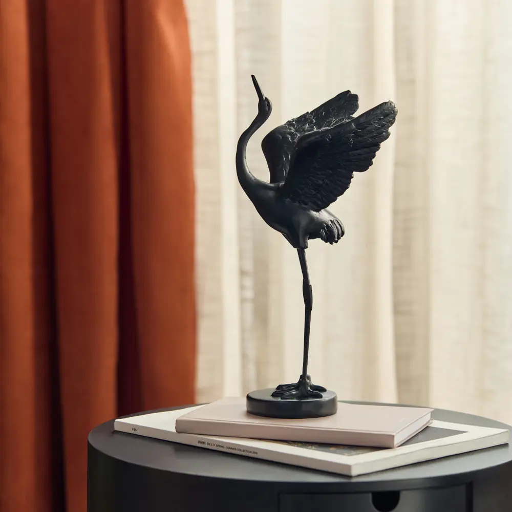 Статуэтка Цапля смола черный 30.8 см Santreyd STLM-2101602 - Вид №3