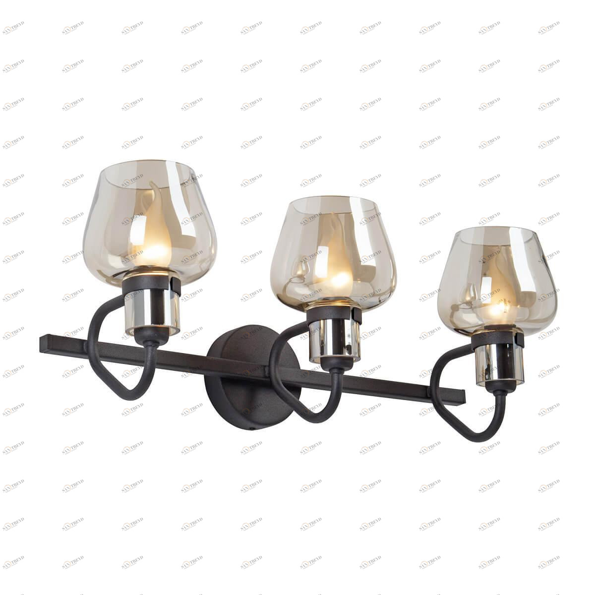 Бра со стеклянным плафоном коричневое Vitaluce V4597-1/3A VITALUCE  00-3932140 Коричневый;прозрачный 