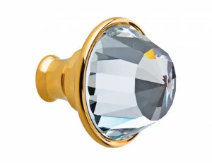 0Z5741.000.62 Ручка для шкафа диаметром 34 мм с кристаллами сваровски Сатин никель