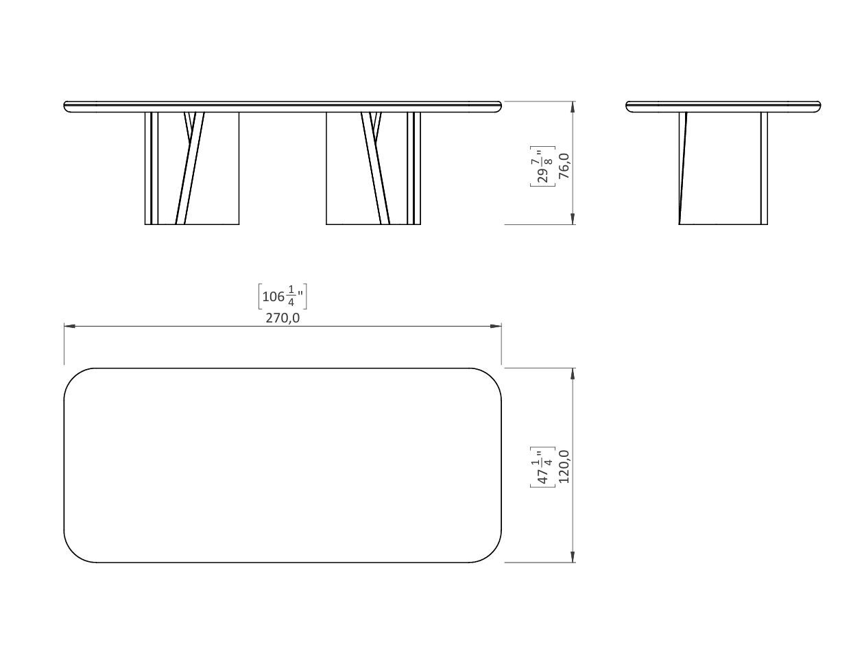 Прямоугольный деревянный обеденный стол Casa Magna Essence ARCH-00044488 - Вид №5