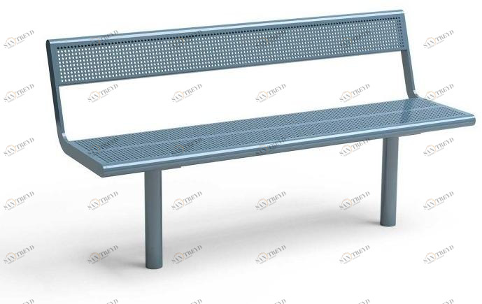 VESTRE Скамья из оцинкованной стали со спинкой April sun-id-1485855