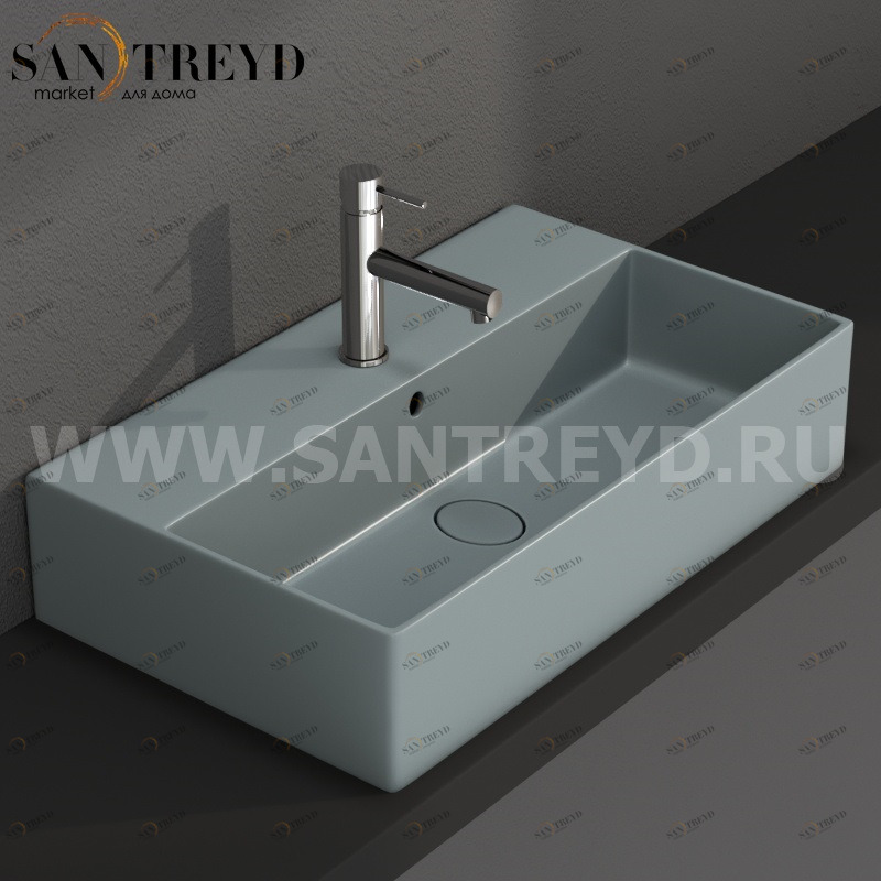 IN061BL Подвесная раковина настенная прямоугольная Ceramica Globo T-EDGE