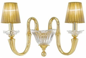 Possoni Illuminazione Аппликация из чистого золота с кристаллами и абажурами Valentina 269/ah2