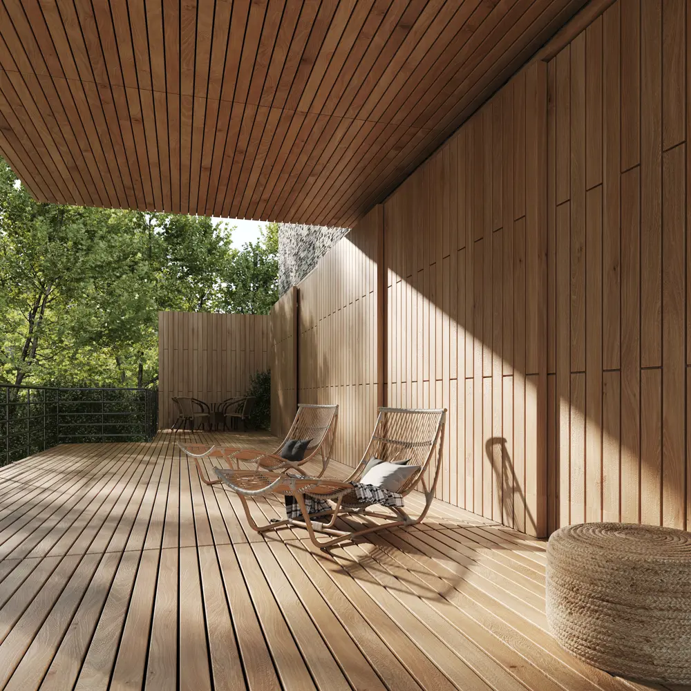 Планкен сращенный термо 26x136x2100 мм сосна PORTIKA STLM-2049888 - Вид №5