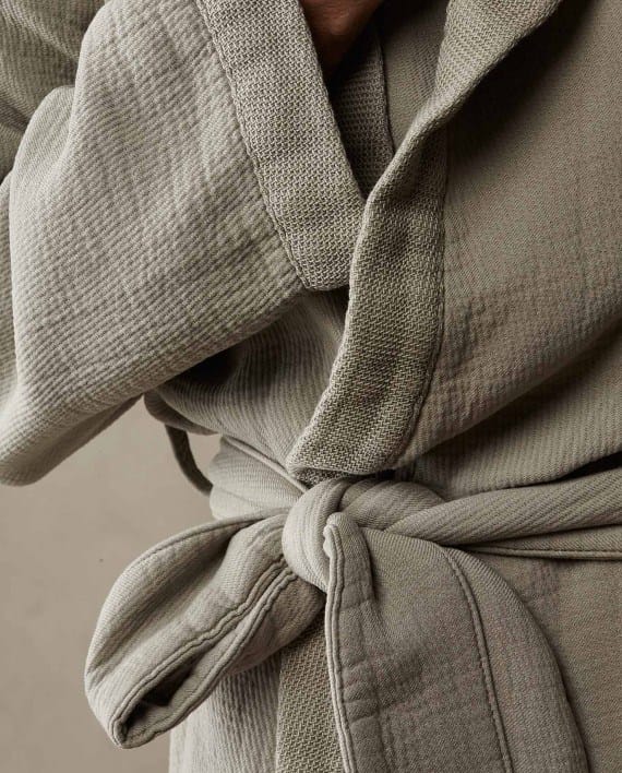 Двойной лицо мягкий хлопок кимоно халат Society Limonta KUR ARCH-00075632 - Вид №3