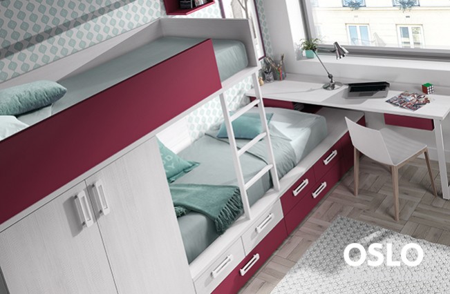 103210 Мебельный комплект с кроватью-чердаком Ambiente 35 Arasanz Oslo Santreyd - Вид №1