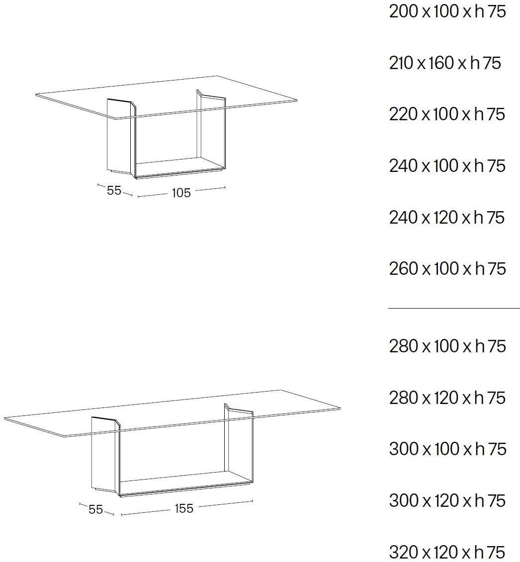 Tonelli Design Стол со стеклянной столешницей и основанием из нержавеющей стали и мрамора sun-id-1490834 - Вид №4