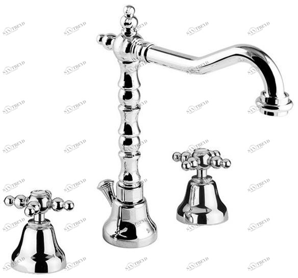 Rubinetteria Giulini Смеситель для раковины на 3 отверстия с регулируемым изливом Parigi 7312a