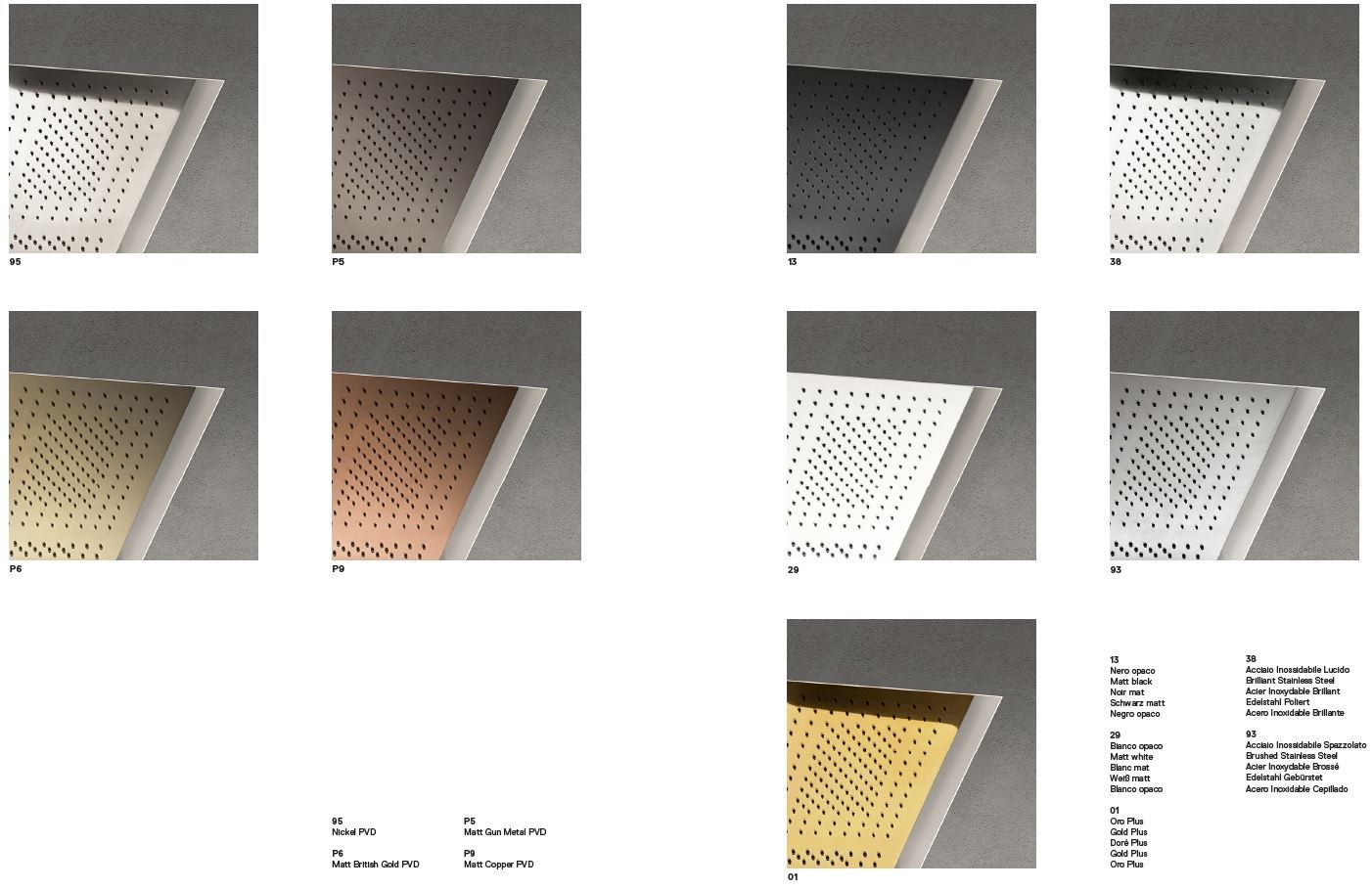 Прямоугольная душевая головка из нержавеющей стали с 2 струями Fantini Rubinetti Acquafit ARCH-00143495 - Вид №2