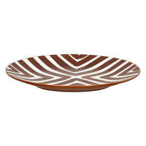 Фарфоровая плоская круглая тарелка