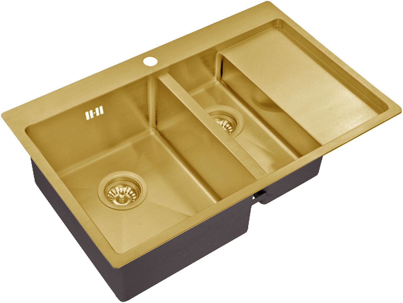 Мойка кухонная ZorG Inox R SZR 5178-2-L BRONZE из нержавеющей стали, бронза