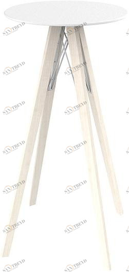 VONDOM Круглый высокий стол из hpl Faz wood 54316, 54318