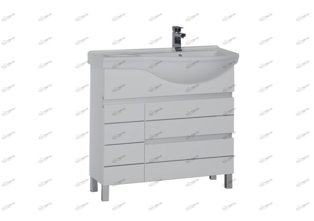 Тумба с раковиной Aquanet Доминика 90 R белый 0018197000181977