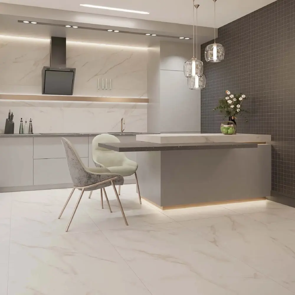 Глазурованный керамогранит Estima Мелоди MO102 60x120 см 1.44 м² неполированный цвет бело-бежевый STLM-2042503