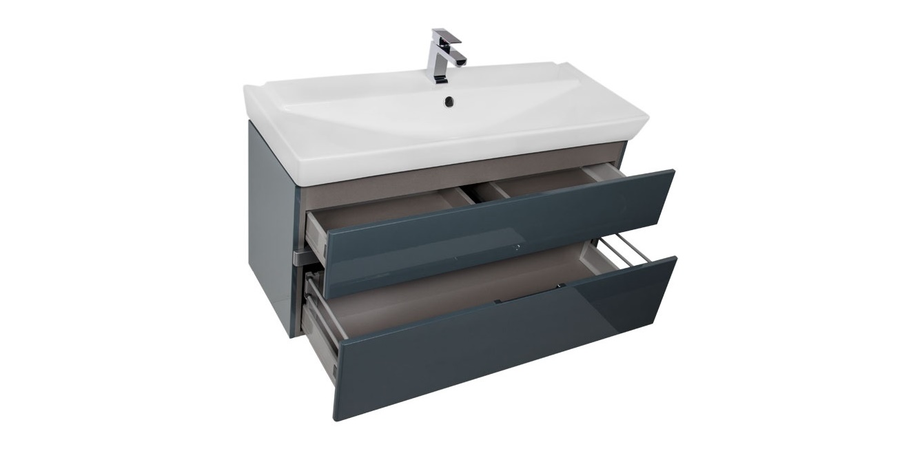 Комплект мебели Aquanet Виго 120 сине-серый 00183670 - Вид №4