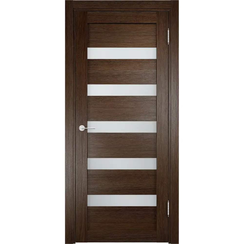 Полотно дверное остеклённое Мюнхен 60x200 см, ламинация, цвет дуб табак 3D ELDORF STLM-2028860