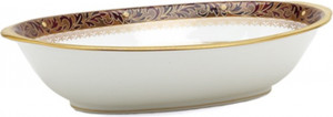 92963 Noritake Салатник овальный Noritake "Ксавьер,золотой кант" 26см Фарфор костяной