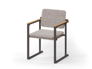 Тканевый садовый стул с подлокотниками