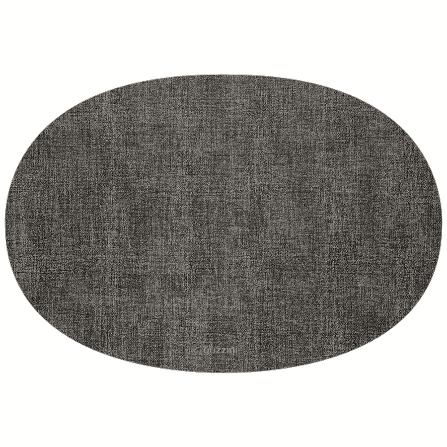 22604622 Салфетка подстановочная овальная двухсторонняя fabric, темно-серая Guzzini 