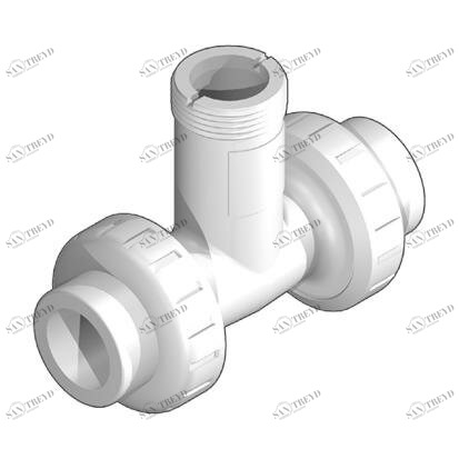 SANIT 756320106 Тройник фитинг, ПВДФ, изометрические, d20 d50, гнездо для сварки раструбных 
