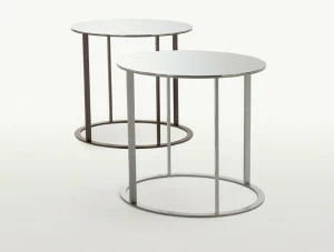 Maxalto Круглый журнальный столик из зеркального стекла Elios