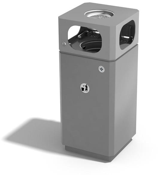 ENCHO ENCHEV - ETE Урна для мусора металлическая с крышкой для улицы sun-id-1405098 - Вид №1