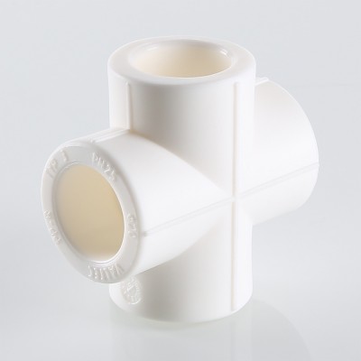 VTp.741.0.040 Фитинг полипропиленовый – крестовина Valtec 40 мм  - Вид №10