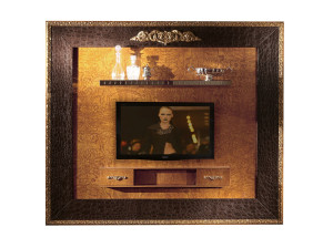 Оборудованная стена установленная с ТВ-стойкой