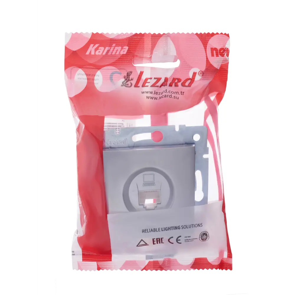 Розетка компьютерная Lezard Karina цвет матовый серый STLM-2087108 - Вид №9