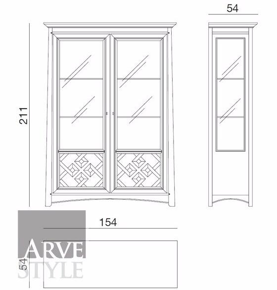 Arvestyle Витрина из лакированного массива дерева Naima Sl-0551-w - Вид №7