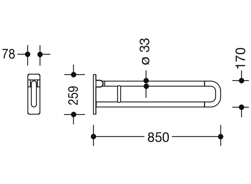 801.50.226 опорная ручка HEWI Stützen  - Вид №16