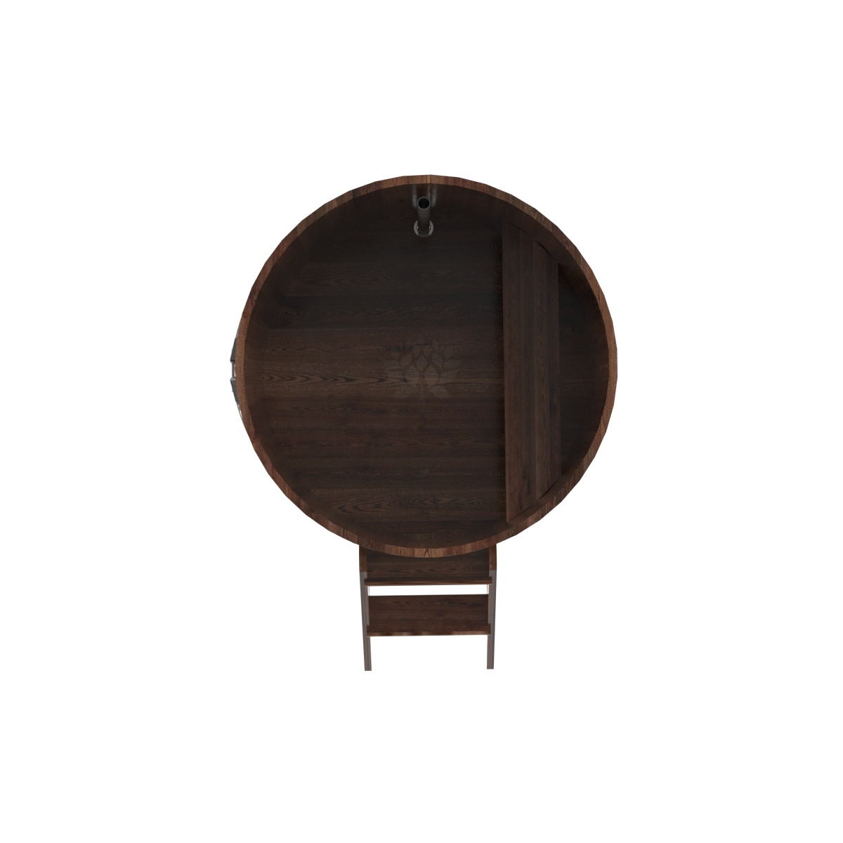 1197 Купель круглая из лиственницы d=1,17х1,1 морёная премиум Alyarus  - Вид №4