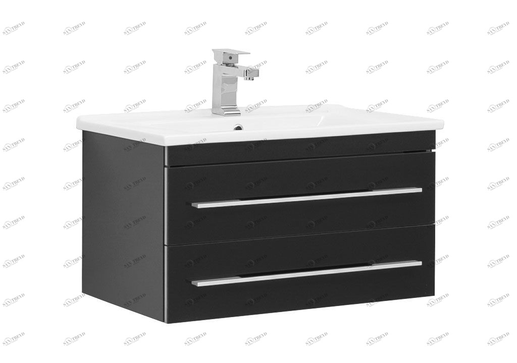 Тумба с раковиной Aquanet Верона N 75 черный (Гранд) 0018629000182319